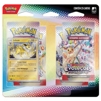 Imagem de Kit 3 Quádruplo Pack Pokémon Evoluções Prismáticas EV8.5 Português Lançamento 2025