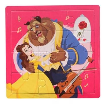 Imagem de Kit 3 Quebra Cabeça Princesa Disney Bela Fera Ariel Rapunzel