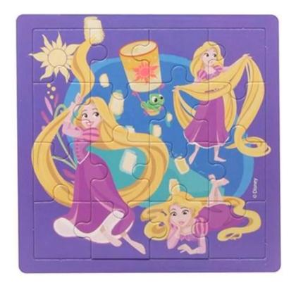 Imagem de Kit 3 Quebra Cabeça Princesa Disney Bela Fera Ariel Rapunzel