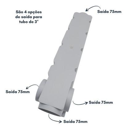 Imagem de Kit 3 Ralos 10x50 Grelha Aberta Inox 304 - Coletor Cinza