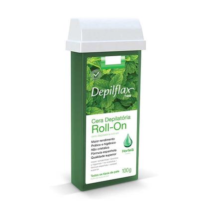 Imagem de Kit 3 Refil Ceras Depilação Hortelã Refil Roll On Depilatória Depilflax 100g