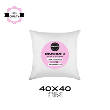 Imagem de Kit 3 Refil Enchimento 40X40 Almofada Fibra Siliconada 250G