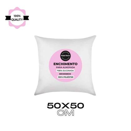Imagem de Kit 3 Refil Enchimento Almofada Fibra Siliconada 50x50 350g