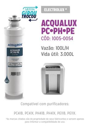 Imagem de Kit 3 Refil Filtro Acquabios Água Bebedouro Vela Compatível Com Electrolux Pc41b Pc41x Ph41b Ph41x Pe11b Pe11 Eletrolux
