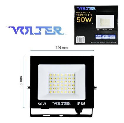 Kit 3 Refletores Led 50w Volter Superled Ip65 Holofote 6500k Imagem de Kit 3 Refletores Led 50w Volter Superled Ip65 Holofote 6500k