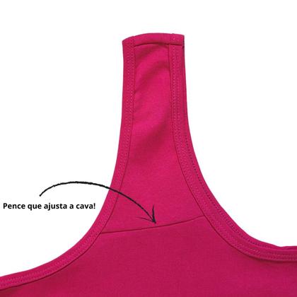 Imagem de Kit 3 Regata de Pijama Plus Size  2 Lisa 1 Estampada