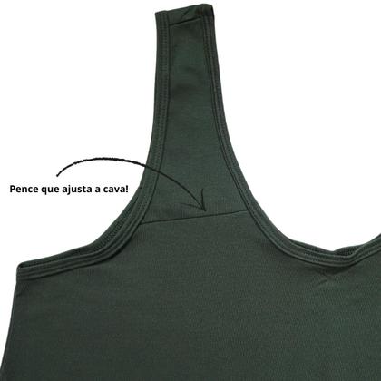 Imagem de Kit 3 Regata de Pijama Plus Size  2 Lisa 1 Estampada