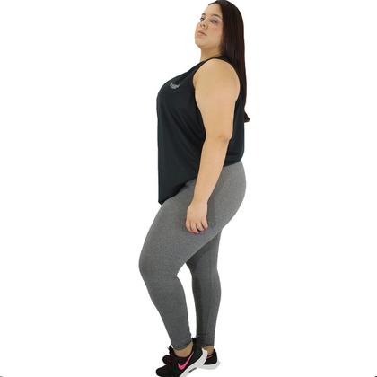 Imagem de Kit 3 Regata Feminina Dry Fit Plus Size Fitness Academia Top