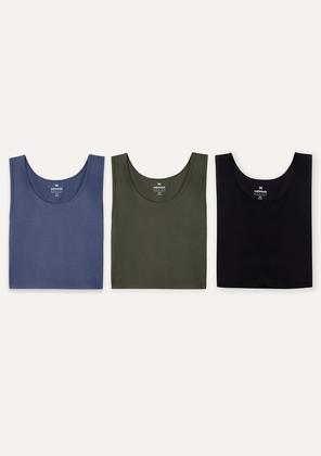 Imagem de Kit 3 Regatas Masculinas Slim