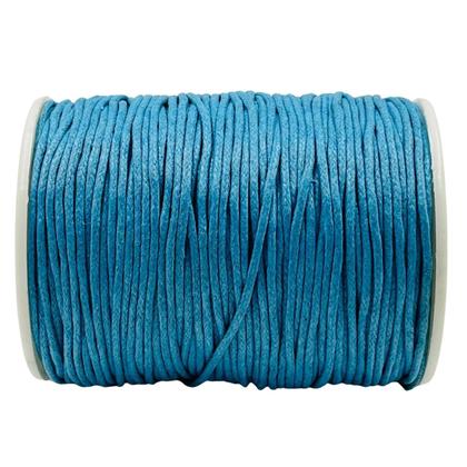 Imagem de Kit 3 Rolos Cordão Fio Encerado Azul Claro 1mm 100 Metros