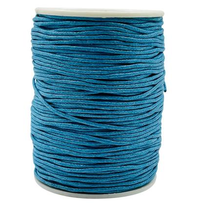 Imagem de Kit 3 Rolos Cordão Fio Encerado Azul Claro 1mm 100 Metros