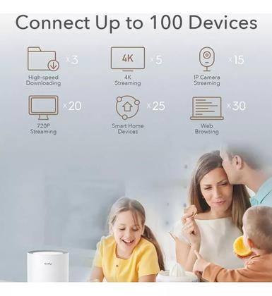 Imagem de Kit 3 Roteador Mesh Cudy Ac1200 Modelo M1300 3.0 Gigabit