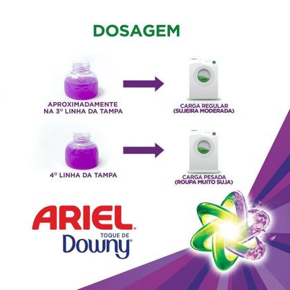 Imagem de Kit 3 Sabão Líquido Ariel Concentrado Com Toque de Downy 2L