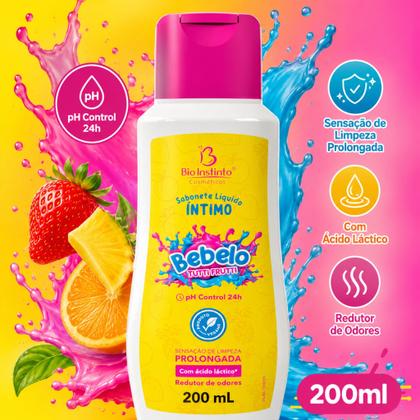 Imagem de Kit 3 Sabonete Líquido Íntimo Bebelo Tutti Frutti 200ml - Bio Instinto