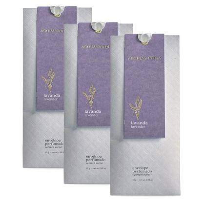 Imagem de Kit 3 Sachês Perfumados Lavanda Dia Dia Acqua Aroma 25g
