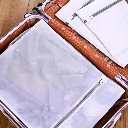 Imagem de Kit 3 Saco de Lavanderia e Armazenamento Poliéster com Zíper