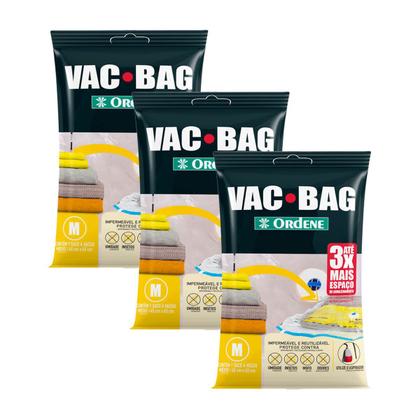 Kit 3 Saco para Armazenagem a Vácuo Vac Bag Impermeável Para Closet 45 x 65 cm Médio - Ordene Imagem de Kit 3 Saco para Armazenagem a Vácuo Vac Bag Impermeável Para Closet 45 x 65 cm Médio