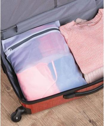 Imagem de Kit 3 Sacos para Lavar Roupas Delicadas Saquinhos 60x50cm Lingerie Lavanderia Lavagem