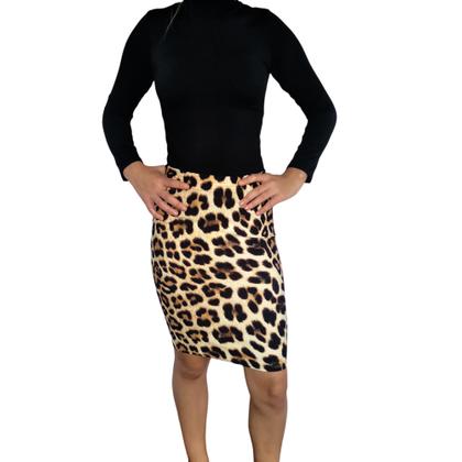 Imagem de Kit 3 Saias Femininas Lápis Moda Evangélica Elástico Estampas Sortidas Suplex PP ao Plus Size