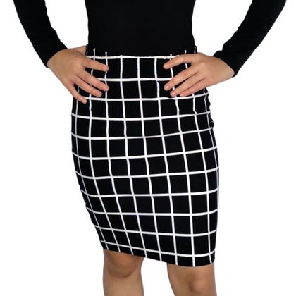 Imagem de Kit 3 Saias Femininas Lápis Moda Evangélica Elástico Estampas Sortidas Suplex PP ao Plus Size