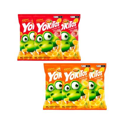 Imagem de Kit 3 Salgadinho de Milho Conchinha Yokitos 153g Sabores