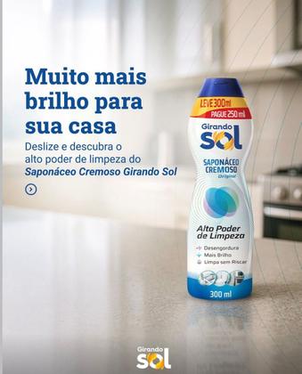 Imagem de Kit 3 Sapólio Saponáceo Cremoso Original - 300gr Girando Sol
