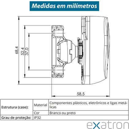 Imagem de Kit 3 Sensor de Presença Articulavel de Teto Smart X Control