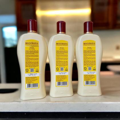 Imagem de kit 3 Shampoo Força e Maciez Tutano 500 ml Bio Extratus