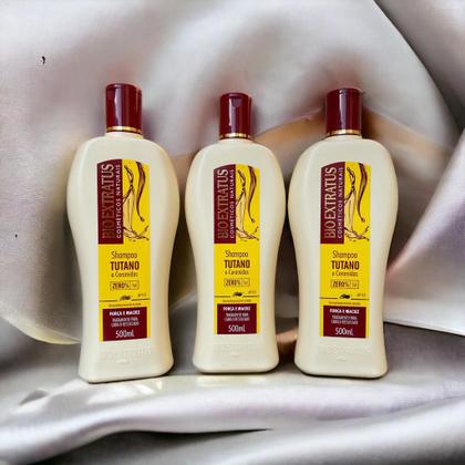 Imagem de kit 3 Shampoo Força e Maciez Tutano 500 ml Bio Extratus