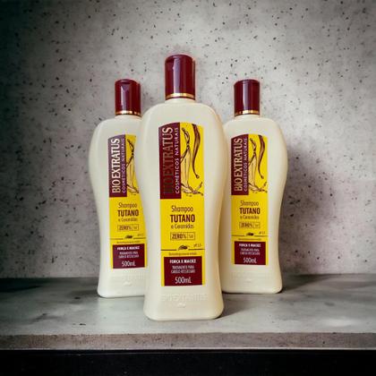 Imagem de kit 3 Shampoo Força e Maciez Tutano 500 ml Bio Extratus