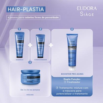 Imagem de Kit 3 Shampoo Hair Plastia Plástica dos Fios Hidratação Capilar 250ml Eudora Siàge