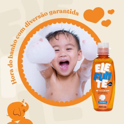 Imagem de Kit 3 Shampoo Infantil Elefunte Cheirinho Bebê Suave 200ml