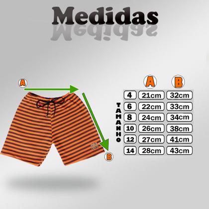 Imagem de Kit 3 Short Bermudas Verão Moda Praia Masculina Tamanho 4 6 8 10 12 14 Anos