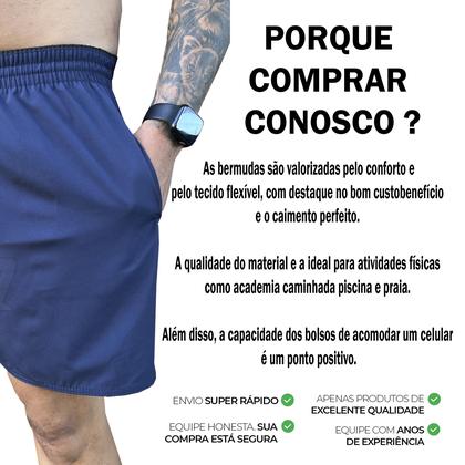 Imagem de Kit 3 Short Dry fit Bermuda de Praia Piscina e Academia