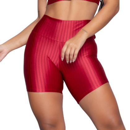 Imagem de KIT 3 Short Fitness Ikat New Zig 3D WLS Modas Poliamida Cós Alto Academia Treino Moda Feminina