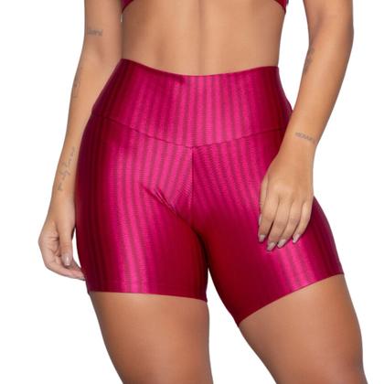 Imagem de KIT 3 Short Fitness Ikat New Zig 3D WLS Modas Poliamida Cós Alto Academia Treino Moda Feminina