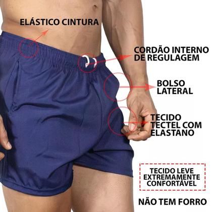 Imagem de Kit 3 Short Mauricinho Masculina Praia Academia Treino