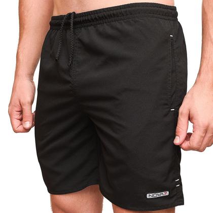 Imagem de Kit 3 Shorts Calção Bermuda Tactel Masculino Bolsos Elástico Cordão Liso Academia Básico Uniforme