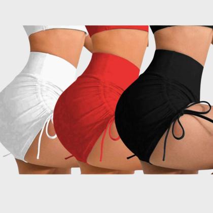 Imagem de Kit 3 Shorts Feminino Academia Bermuda Corrida Fitness Yoga 