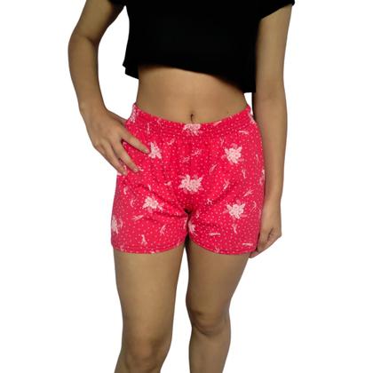 Imagem de Kit 3 Shorts Femininos Curtos Soltinhos Elástico Estampas Sortidas Viscolycra Pp ao Plus Size