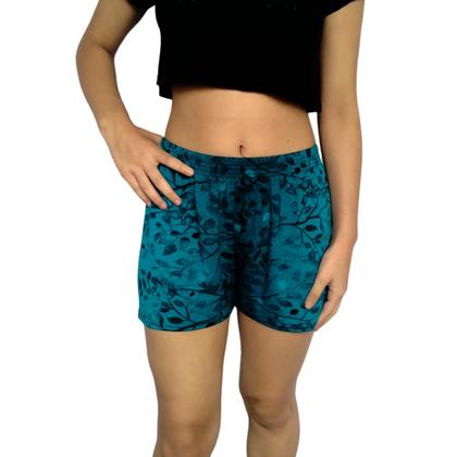 Imagem de Kit 3 Shorts Femininos Curtos Soltinhos Elástico Estampas Sortidas Viscolycra Pp ao Plus Size
