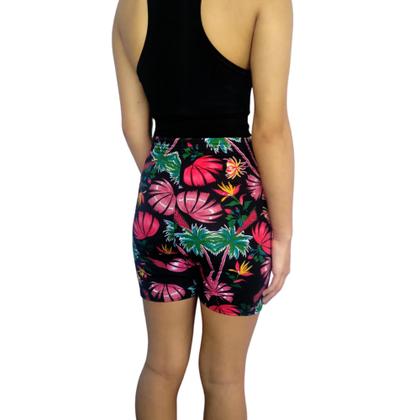 Imagem de Kit 3 Shorts Femininos Meia Coxa Justos Elástico Estampas Sortidas Suplex PP ao Plus Size