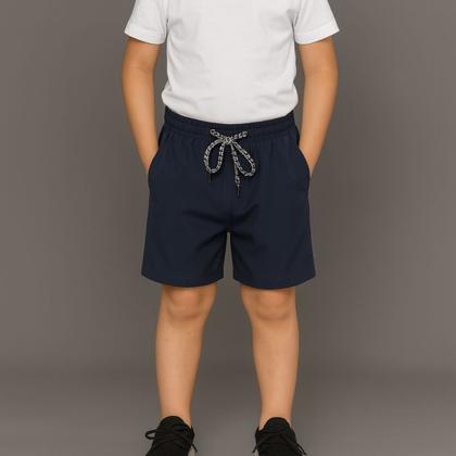 Imagem de Kit 3 Shorts Infantil Tactel Masculino com Cós Elástico e Cordão Conforto e Estilo para o Dia a Dia