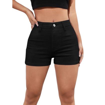 Imagem de Kit 3 Shorts JEANS LISOS Femininos Bermuda Bolsos Casual Elastano Top 427