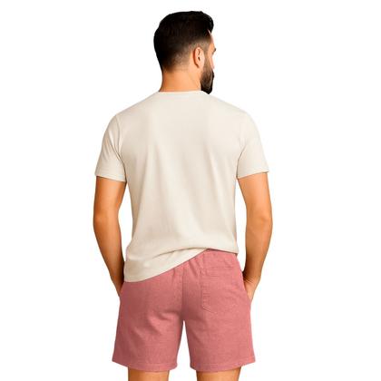 Imagem de Kit 3 Shorts Linho Masculina Com Cordão Bermuda Casual Verão
