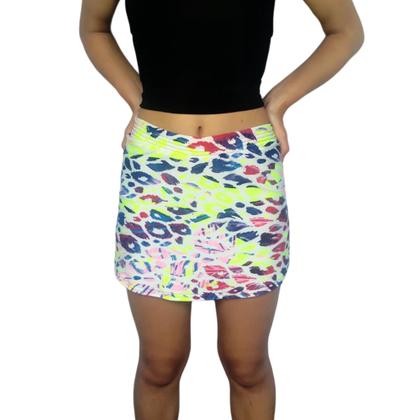 Imagem de Kit 3 Shorts Saias Femininos Soltinhos Elástico Estampas Sortidas Suplex PP ao Plus Size