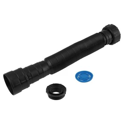 Imagem de Kit 3 Sifão Sanfonado Ajustável Pia Cozinha Tanque Preto