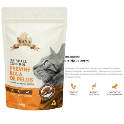 Imagem de kit 3 Snacks Hana Healthy Life Hairball Control P/ Gatos Adultos- 60g