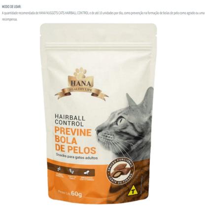 Imagem de kit 3 Snacks Hana Healthy Life Hairball Control P/ Gatos Adultos- 60g