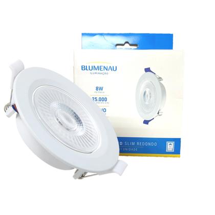 Imagem de Kit 3 Spot Super Led Redondo Embutir 8w Branco Frio 6500K